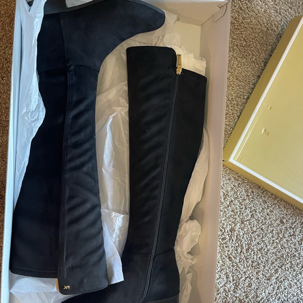 Black Micheal Kors Knee High Boots
